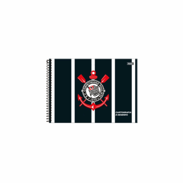 CADERNO DE DESENHO CAPA DURA CORINTHIANS - 80 FOLHAS FORONI