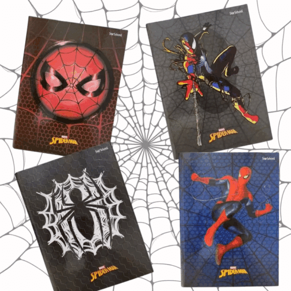 CADERNO BROCHURÃO UNIVERSITÁRIO CAPA DURA SPIDER-MAN / HOMEM ARANHA / STAR SCHOOL / JANDAIA