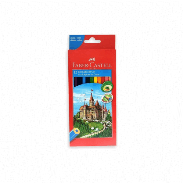 LÁPIS DE COR FABER CASTELL ECO LÁPIS SEXTAVADO / 12 CORES / MATERIAL ESCOLAR