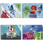 Caderno de Desenho Infantil PJMASKS Espiral | Capa Dura | 60 Folhas Brancas
