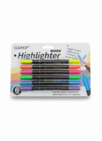 CONJUNTO DE 6 MARCADORES | GRASP HIGHLIGHTER | CORES FLUORESCENTES | PONTA DUPLA